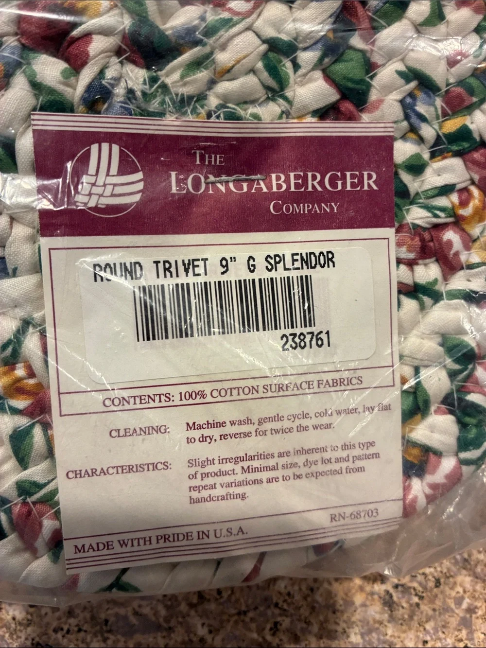 Longaberger round trivet